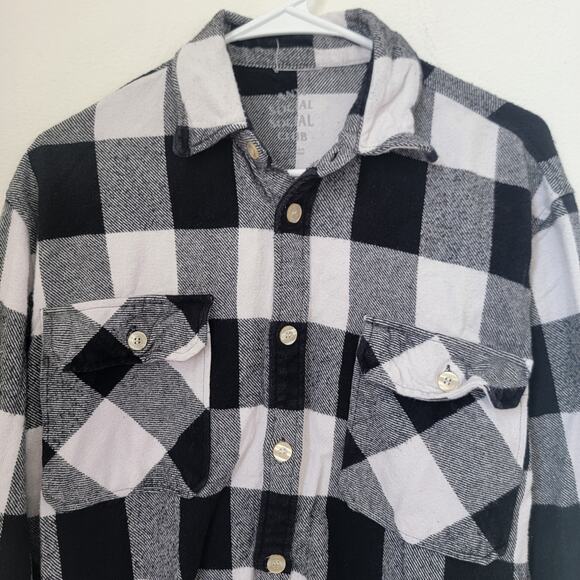 Anti‎ Social Social Club Sz Medium Flannel Plaid Button Up Long Sleeve Casual - Picture 3 of 9